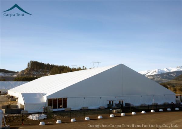 Outdoor Big White Exhibition Fair Canopy Tents Wooden Floor 45m*65m