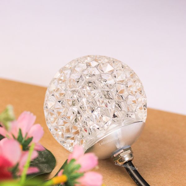 60mm 90mm DMX RGB Hanging Crystal Sphere Lights for Wedding Club Decoration