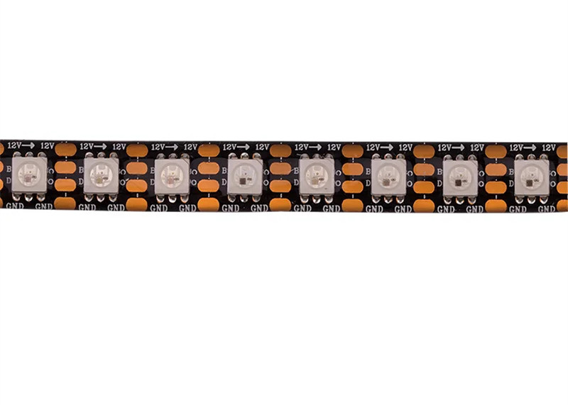 Дигитальная двойная сигнальная линия DC12V IP20 WS2815 SMD5050 96 LED/m l RGB IC Адресованная светодиодная лента
