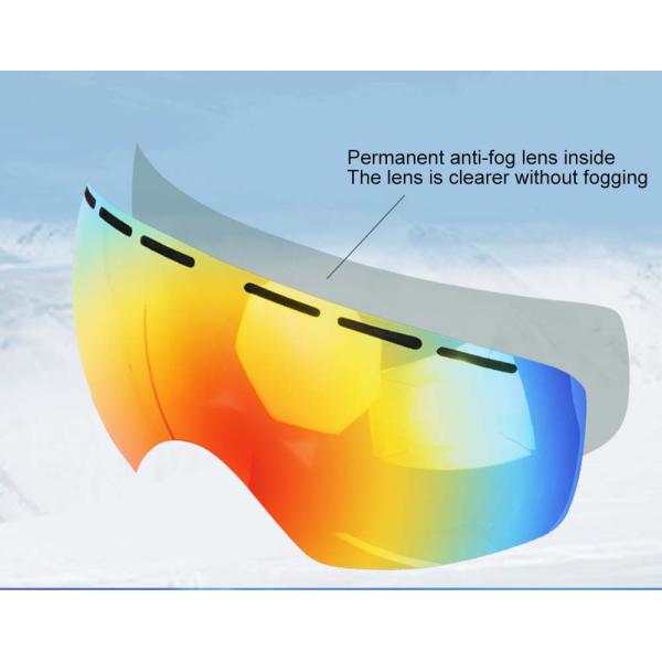 SKI Applicable Scene Spherical Lens Custom Adult Anti-Fog Goggles for Sports