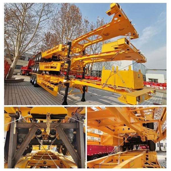 20FT/30FT/40FT/45FT 3axles Skeletal/Skeleton Chassis Container Semi Trailer with 1