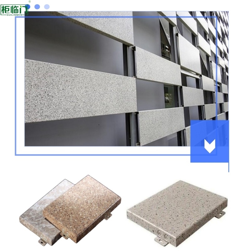 Stone Pattern Aluminum Curtain Panel Waterproof Weather Resistant For Decoration