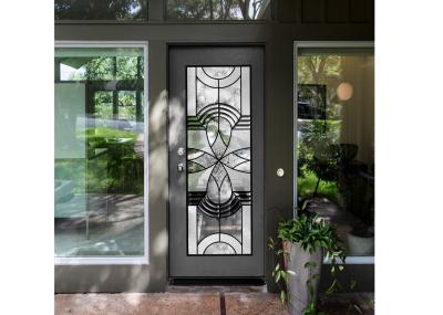 Natural Light Elegant Entry Door Custom Decorative Glass Windows Simple Diffusion Art