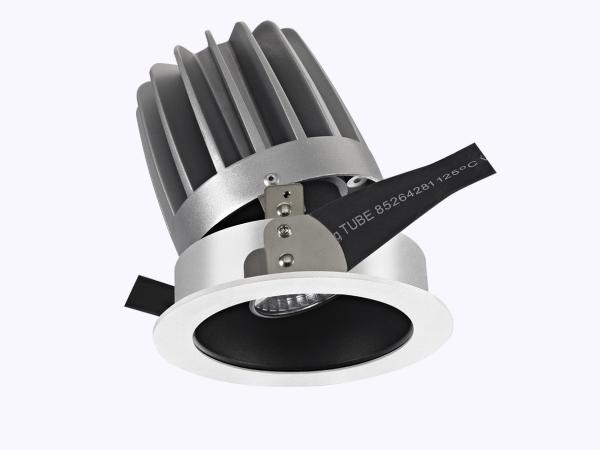 15Watt COB LED Recessed Adjustable Downlight for Hotels Dia.119*h135mm 1100lm, with CITIZEN CLU370 Chip