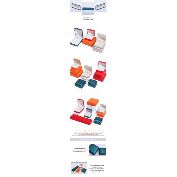 Han Hong Custom Logo Jewelry Package for Bracelet Necklace Ring PU Leather Velvet