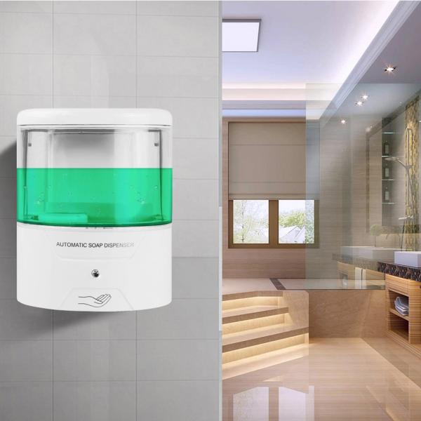 Public no touch Wall Mount Soap Dispenser Sensor Hands Silicone Soap liquid Dispenser Alcohol Hand Dispenser