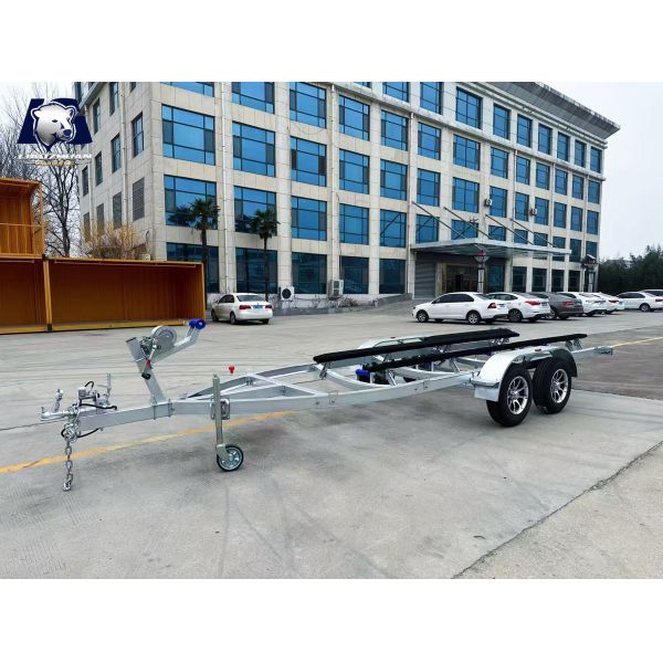 Dual-Axle Boat and Jet Ski Trailer with 2000kg ATM Capacity and Hot-Dip Galvanized Steel Construction