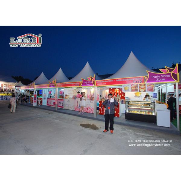 Креам белый шатер высокого пика алюминиевый с стенкой ПВК для выставки для продажи