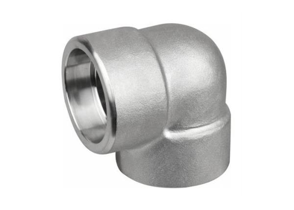 Socket Welded Stainless Steel Forged Fittings , DN15 Stainless Steel 90 Degree Elbow
