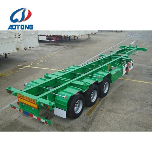 Projeto de chassi de esqueleto de 3 eixos de 40 pés para transporte de contêineres por AOTONG