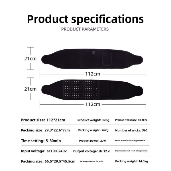 Heated Body Massage Belt Multi-functional massages the waist back and abdomen Suitable for home or office
