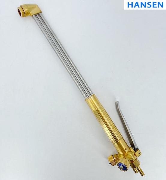 G02/G03-200 Equal Pressure 3 Tube Cutting Torch , Full Brass Body Anti-Backfire Gas Cutting Gun, Oxy Acetylene Propane Manual Blowpipe for Metal Cutting Welding Industrial Use
