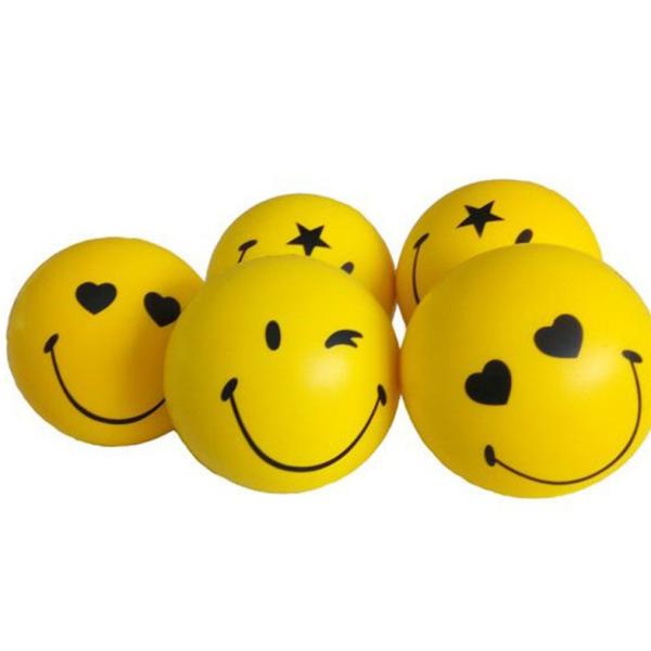 Relieves Stress Assorted Colors PU Stress Balls 6.3cm Size Custom Logo