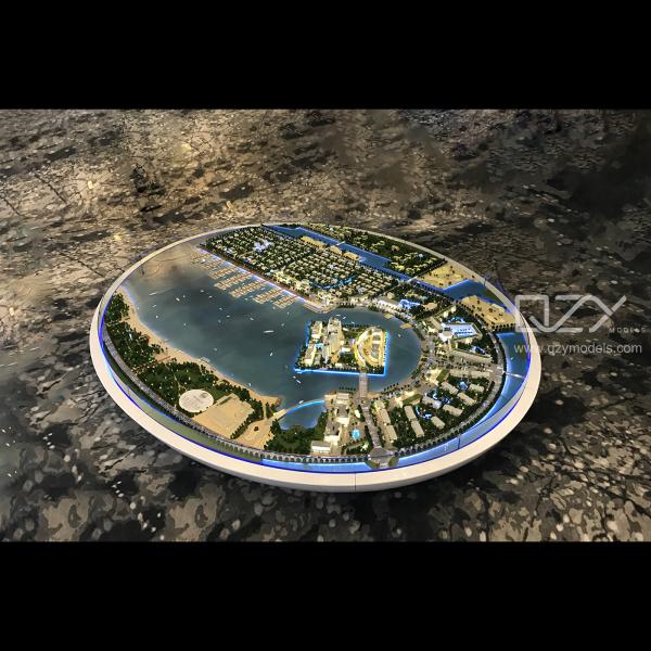 Bloquear arquitecto Modelo de los fabricantes de jardín de campo 1/150 Aluminio Acrílico