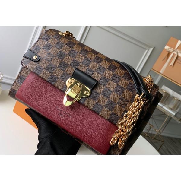 M40108 M40109 M401130 M40312 Damier Ebene Carvas And Soft Cowhide With Unique Design Chain Cross-Body Bag