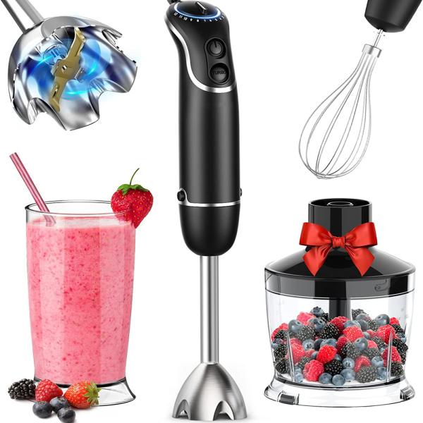 Black Kitchen Handheld Mixer Variable Speeds 2 In 1 Hand Blender