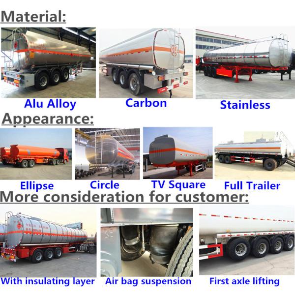2 / 3 Axles sulfuric acid storage fuel tanker semi trailer with 20000 liters capacity