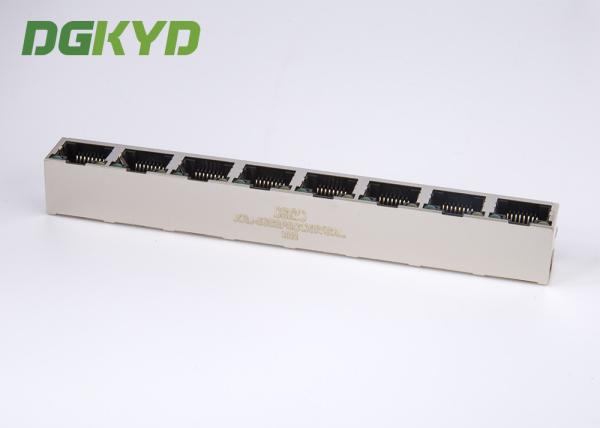 Jaque ganged da porta ethernet rj45 do protetor 1X8 da fábrica de China sem transformador discreto