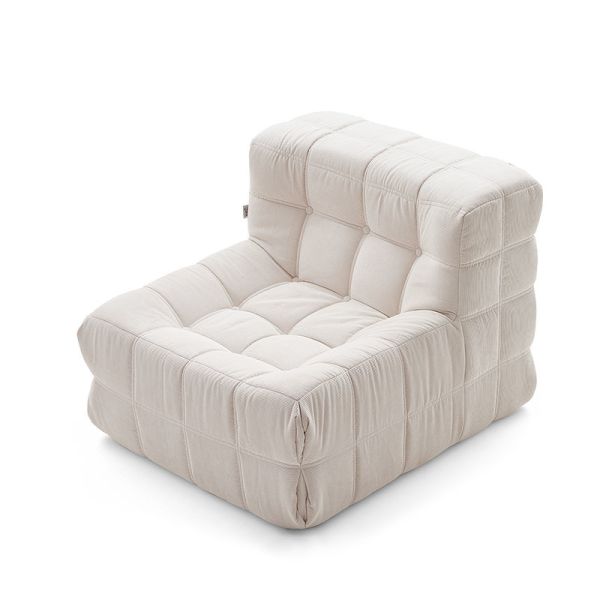 Luxury Modern Brown Vacuum Compression Sofa For Living Room Single 1 Seat Modular Sofa Couch