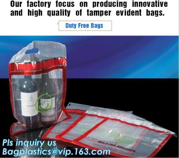 ICAO Duty Free Packaging, STEBs Bags, Custom Airport Store, Retail Shop Security Bags, Tamper Evident Proof