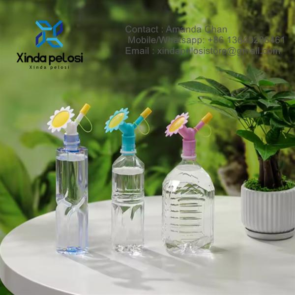 Preço de fábrica de plástico para uso doméstico, tampa de garrafa de cabeça dupla, tubulação de rega, semeaduras de interior, planta, ferramenta de rega