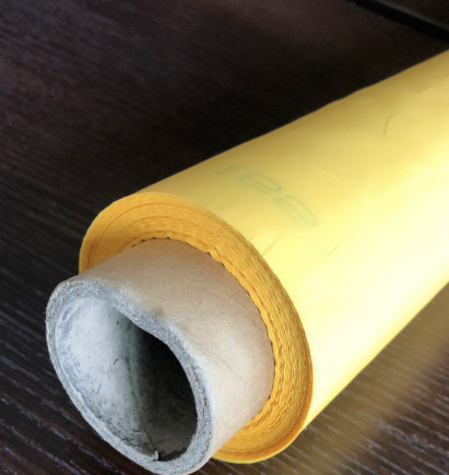 Yellow 100% Polyester Screen Printing Screen Mesh Rolls Customized Width