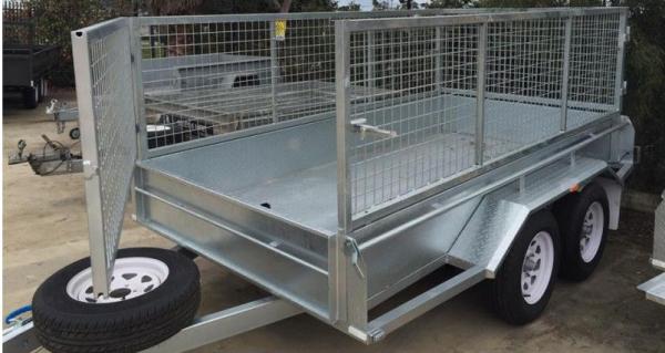 10x5 Hot Dipped Galvanized Cattle Crate Trailer , Cattle Transport Trailers Manufacturers