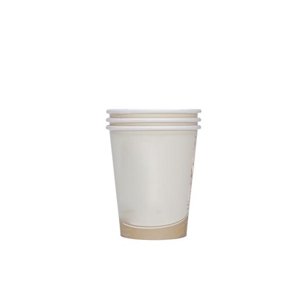 Customized logo Eco-friendly 100% Biodegradable Food Grade Bamboo Pulp Water-based Coating Coffee Milk Paper Cup with Lid