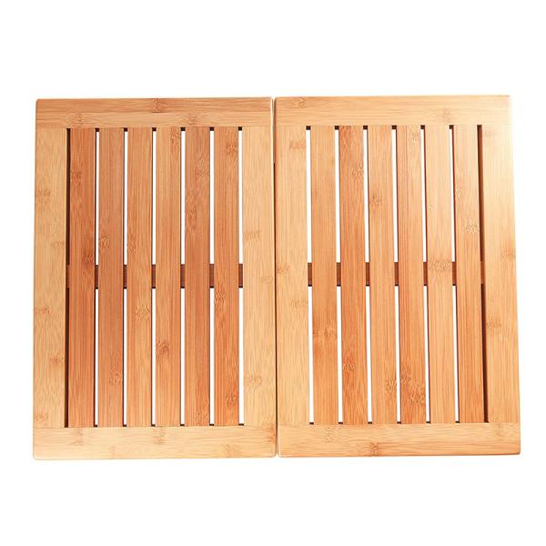 El 100% de bambú natural para el piso de la alfombra de baño para la ducha impermeable