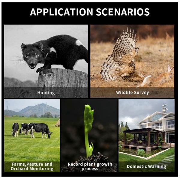 Dual Lens Night Vision 4k Trail Camera Waterproof Wildlife Game Outdoor