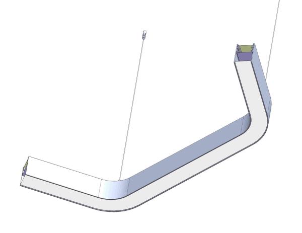 Customized LED Curved Light 60W 3000lm-10000lm Curved Led Ceiling Light
