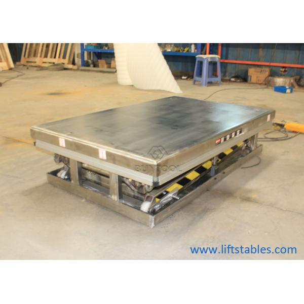 2000 libras de aço inoxidável elétrico hidráulico estacionário da tabela de elevador Scissor a plataforma de levantamento