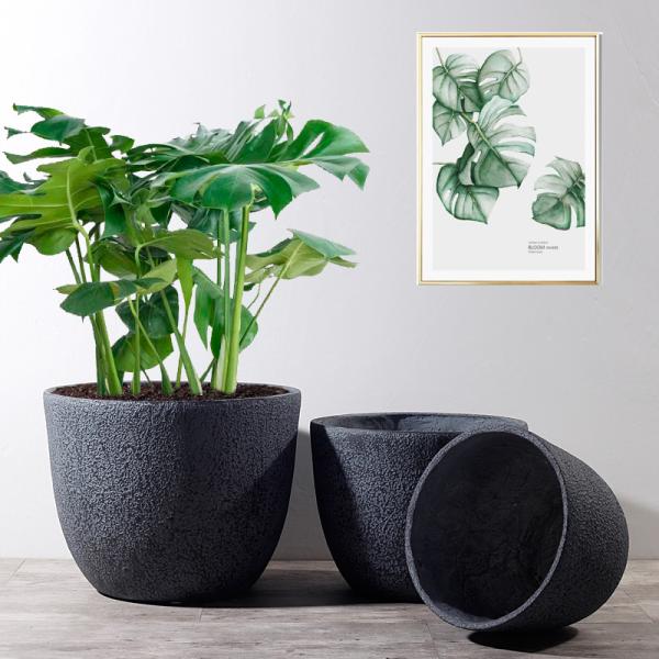 Outdoor Planters Fiber Clay Flower Pots Patio Planters MGO Pot Planter Set Resin Plant Pots