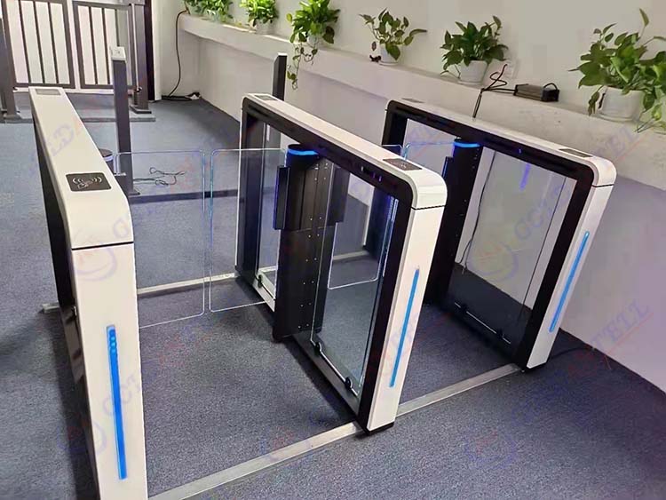 Ворота скорости барьера качания пропуска изготовленных на заказ турникетов управления доступом цвета белых быстрые
