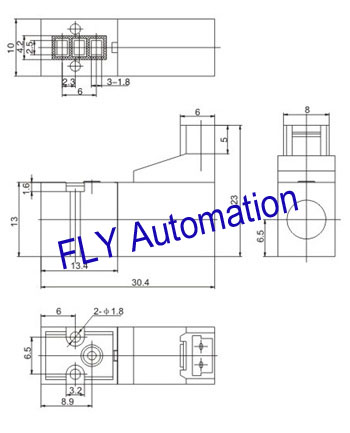 MAV10-23-1-12VDC 24V миниые 3/двухсторонние пневматические клапаны соленоида