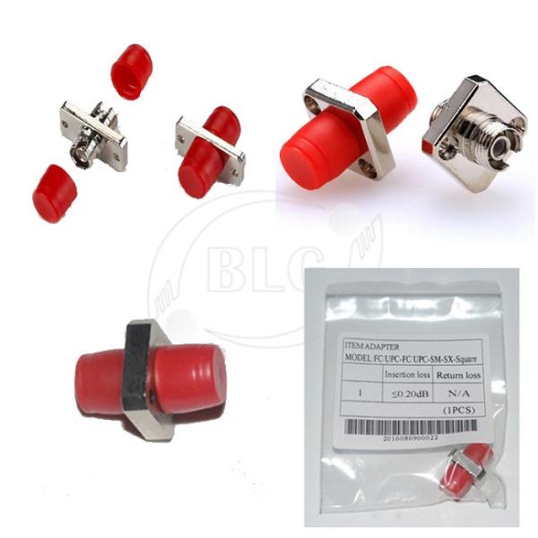 Simplex Square Fiber Optic Connector Adapters For Telecommunications Corrosion Resistant