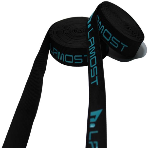 Polyester Printed Elastic Knitted Webbing Custom Logo Low MOQ For Cycling Jerseys