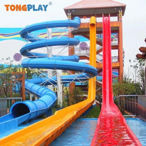 Water Playground Game Large Fiberglass Freefall Water Slide for Sale for Water  Park Play Equipment