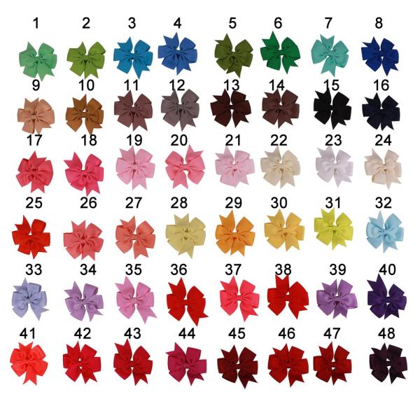 Clip Hair Bow Style Decoration Fancy Grosgrain Ribbon Hair Bows for Girls Hair Ornament