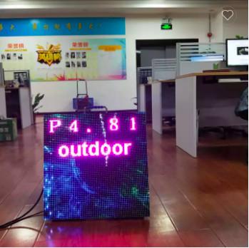 Outdoor Mobile Advertising Display , 500x1000mm Backstage Led Rental Screen