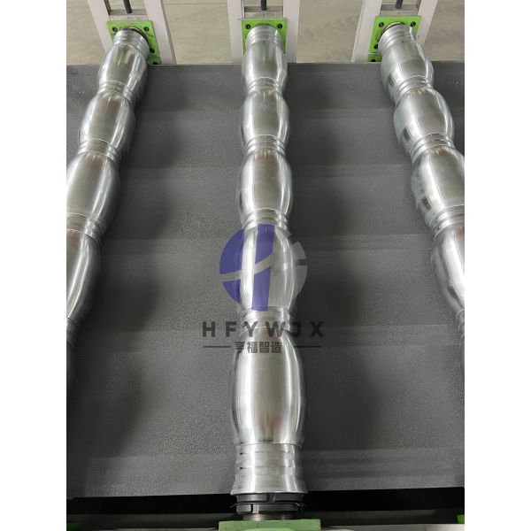 PLC Control Intelligent 1110 Glazed Roof Tile Roll Forming Machine 16 Roll Forming Stations