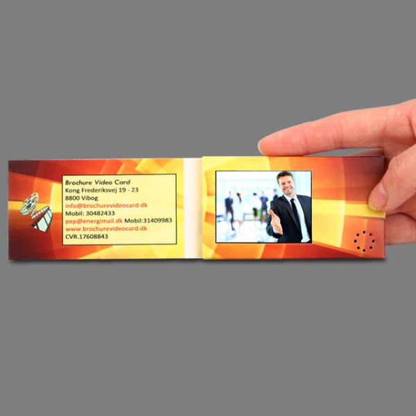 Hd Hardcover Video Brochure Card Charge Via USB Port For Christmas Gift