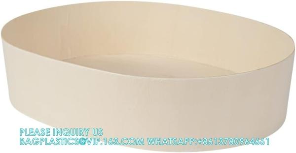 38 Ounce Compostable Food Containers, Oval Wooden Bento Boxes Disposable Wood Bowls Disposable, For Sushi