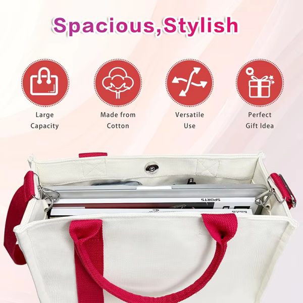 Personalized Heavy Duty Sublimation Canvas Tote Bags With Shoulder Strap Blank Custom Logo Fashion Beach Bag For Women