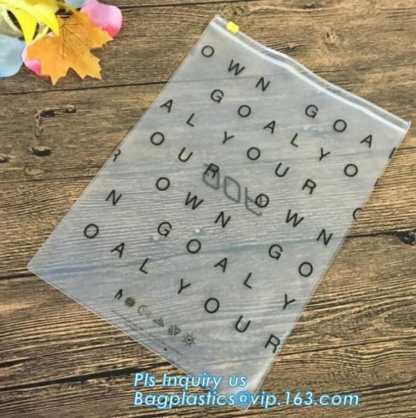 PET LD PE plastic pouch Slider zipper bag, Slider Zipper PVC Bag For Stationary, customized size and design PE plastic s