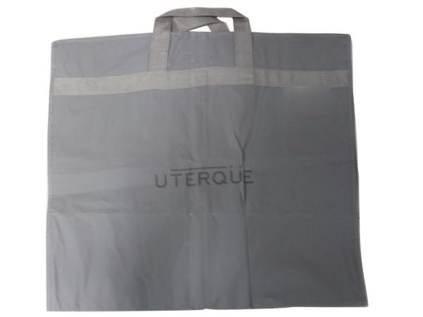Uterque Grey Water Proof Suit Garment Bag With Snap Fastener Closure, Silver Eyelet
