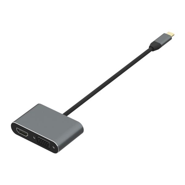 Cable Length 150mm 2 In 1 Type C Adapter Hub With VGA