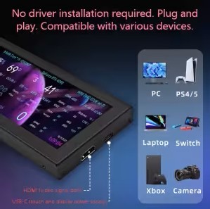 8.8 Inch HDMI LCD Display 480x1920 IPS LCD Panel For Computer Secondary Screen