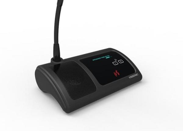 CAT5 Wired Audio Conference Table Microphone System Digital Discussion Chairman / Delegate Unit