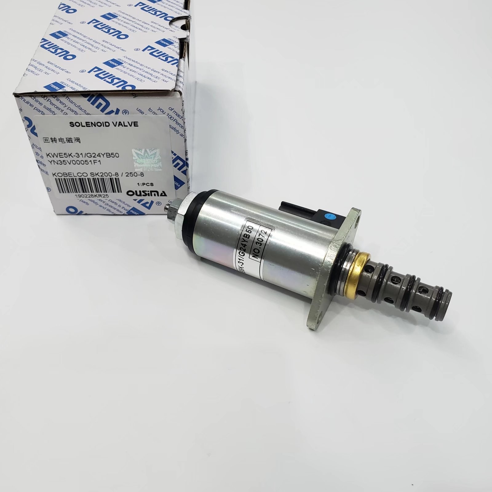 Двигатель KWE5K-31/G24YB50 YN35V00051F1 клапана соленоида OUSIMA для частей Kobelco SK200-8 SK250-8 экскаватора электрических